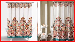Lush Decor Clara Shower Curtain-Fabric Colorful Boho Paisley Damask Print Design, 72” x 72