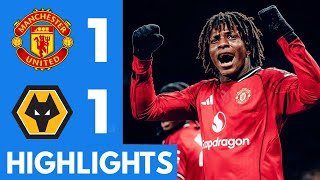 Manchester United Vs Wolves 1-1 Extended Highlights Zirkzee Goal Dorgu Disallowed Vs Wolves