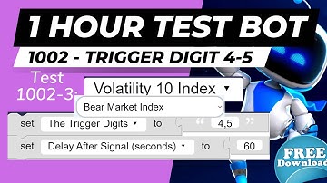 1 Hour Test Bot 1002-3 : EZCLICK Hedging Over5 Under4 Based on TRIGGER DIGIT 4-5