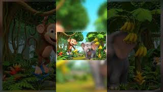 monkey and elephant 💓 #explore #trending #viral #feedshorts #monkey #elephant #story