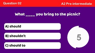 Should, shouldn’t #A2  Lesson N°13 Quiz N°2