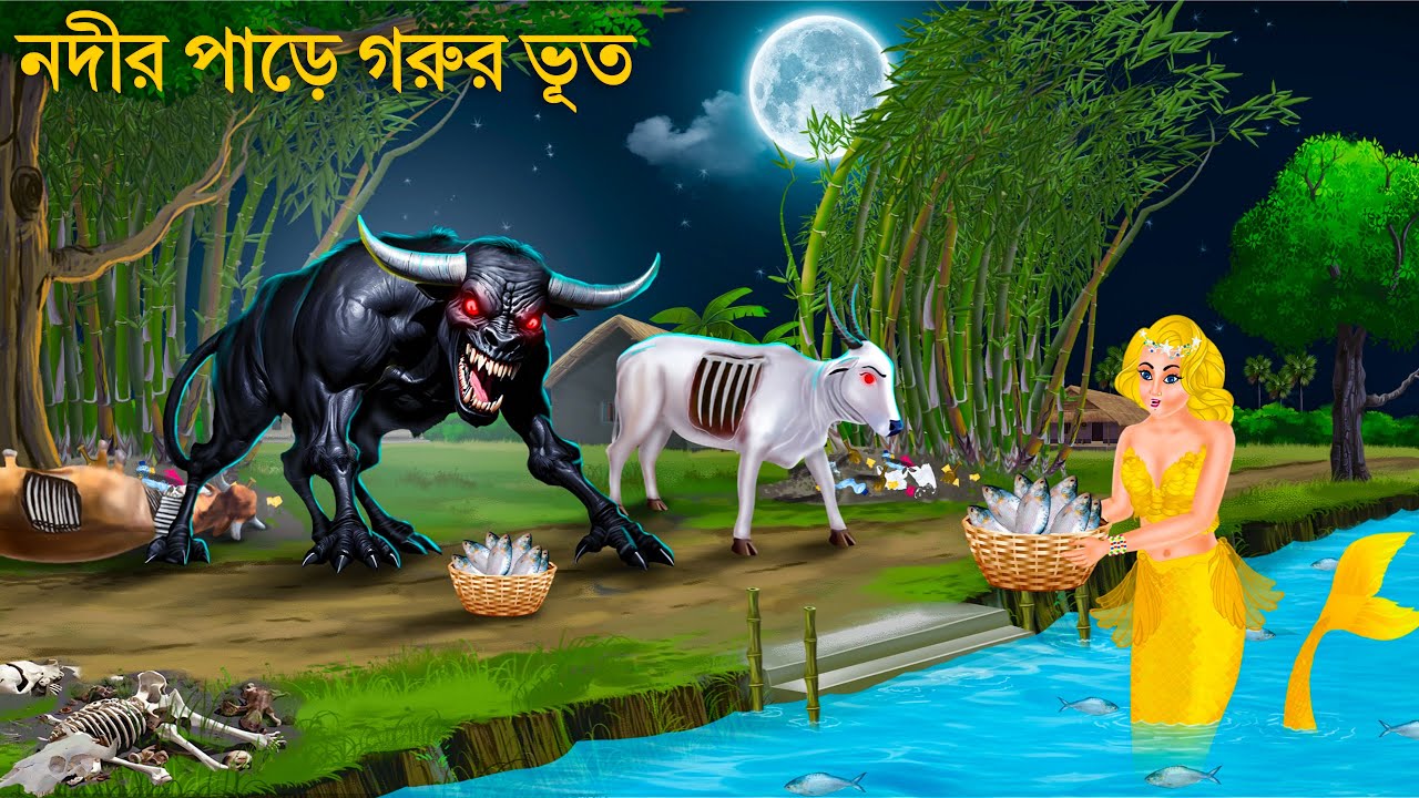 জলপরীর কাছে গরুর ভূত এসে | Bhuter Cartoon | JALPARI O GORUR BHUT | Horror Stories Notun Bangla Golpo