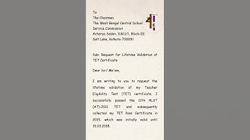 12th RLST AT 2011 TET: টেট সার্টিফিকেট 