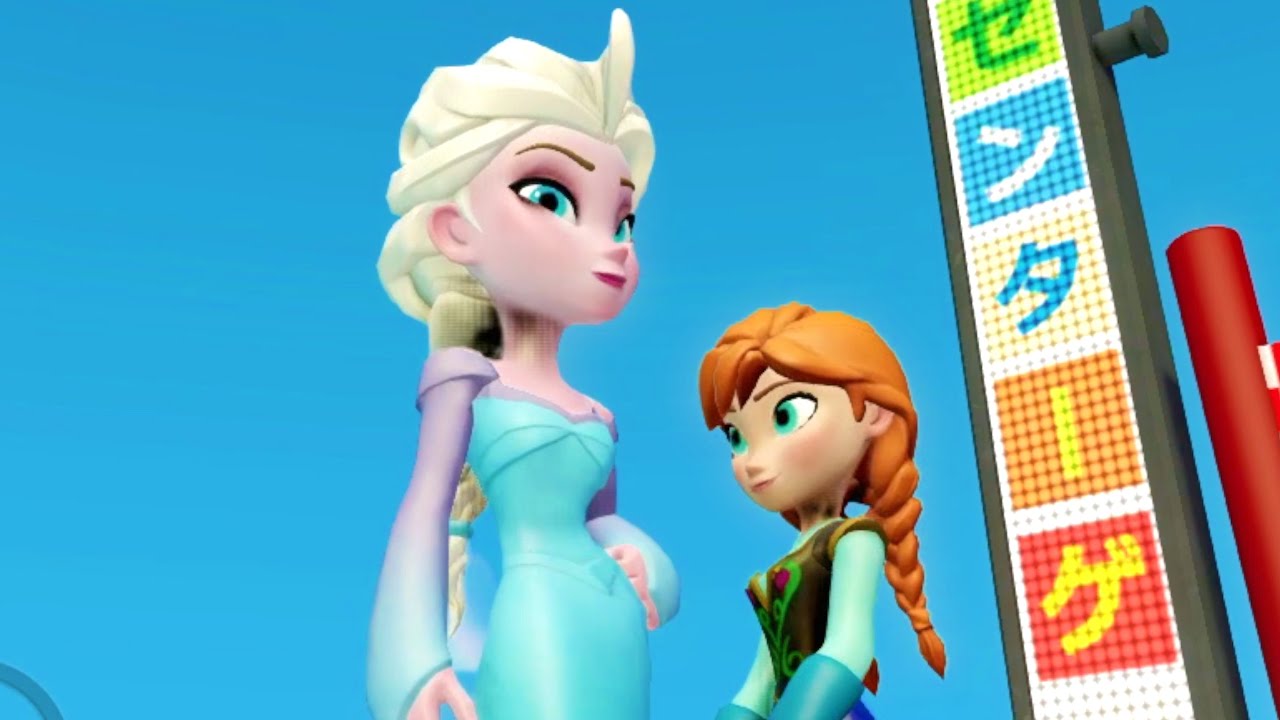 Trucks ! Elsa and Anna Toys Monster Truck Race Anna & Elsa Race