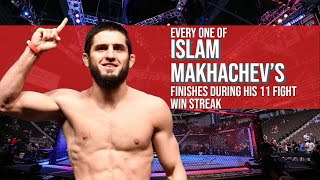 Every one of Islam Makhachev's finishes during his 11 fight win streak!