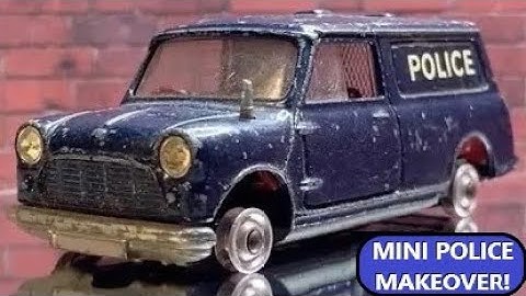 Corgi #448 Austin Mini Police Dog Van Restoration Video #009