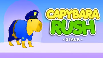Capybara Rush - Stack - Gameplay Walkthrough | iOS, Android, Adventure Game