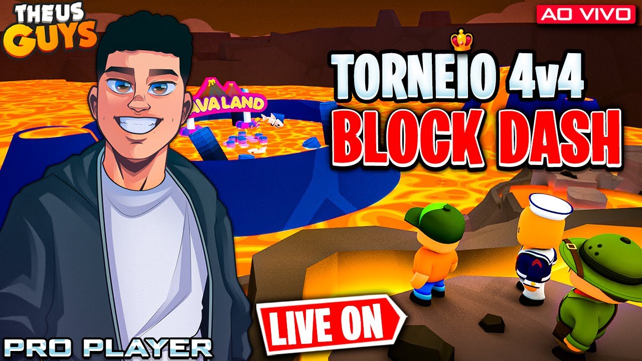 Block dash LENDÁRIO⚠️Portugues Brasil⚠️Live de Stumble guys ao vivo Jogando  com os inscritos 