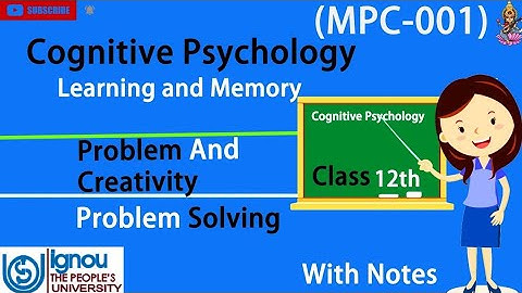 MPC-001 (Block -4) Problem Solving and Creativity M.A Psychology IGNOU University