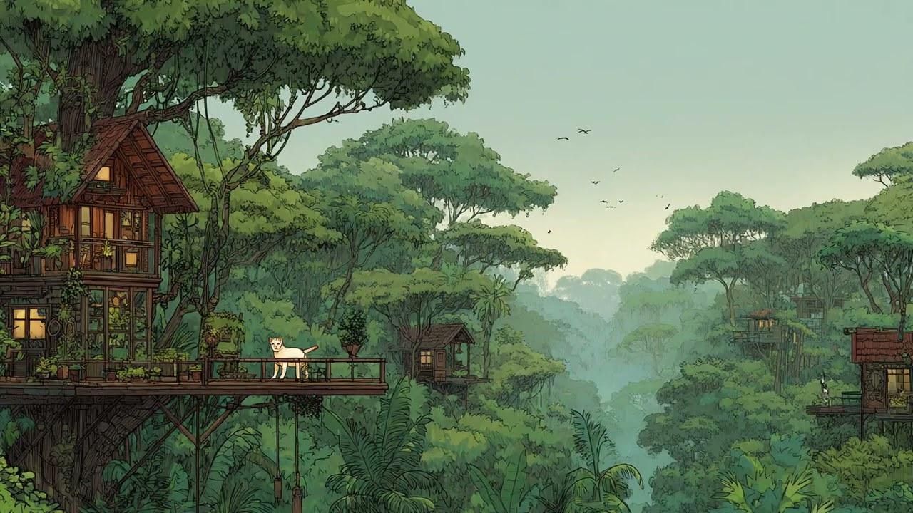 [Playlist] (no mid roll ads) Enchanted Canopy Retreat | Lofi & Classical Music