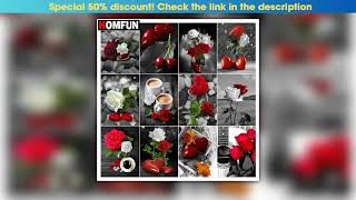Top HOMFUN 5D Diamond &quot;Red rose coffee&quot; Diamond Embroidery Full Round/ Square Diy Diamond Painting•