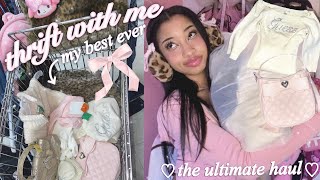 thrift with me  ♡ *thrifting my dream winter dolly items* + try on haul ❅