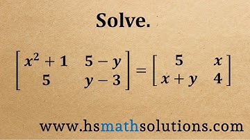 Solving Equations with Equivalent Matrices (Example)