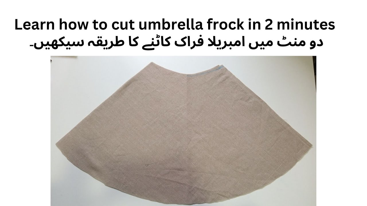 How to cut umbrella frock in 2 minutes with easy method umbrella frock
