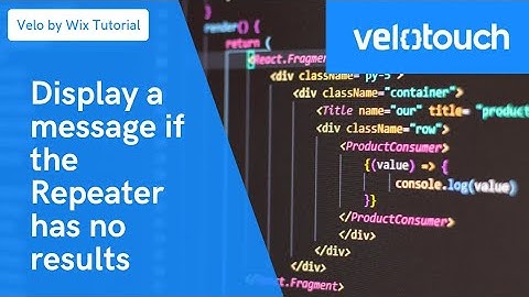 Velo by Wix Tutorial | How to Display a Message When Repeater Has No Results