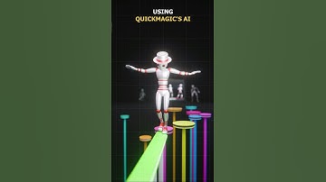3D-personageanimatie met Quickmagic AI Motion Capture | #blender3d #quickmagic #ai #shorts