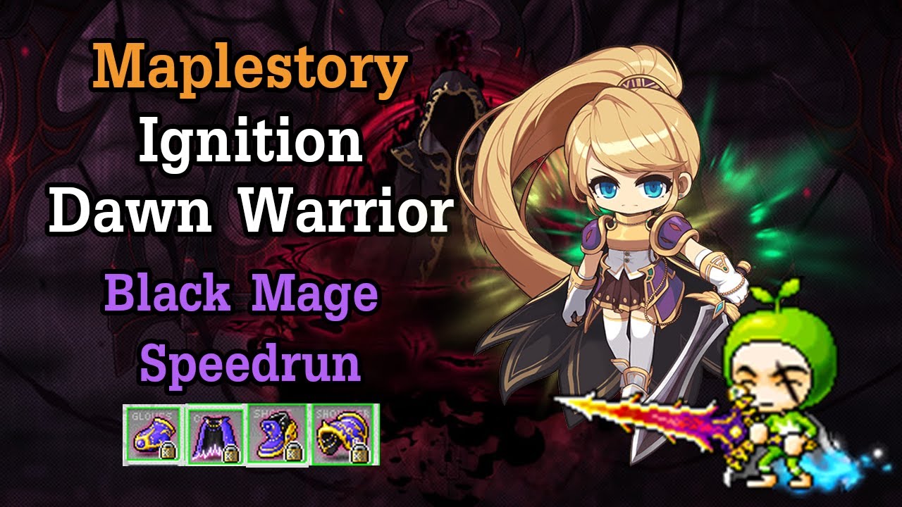 [GMS Reboot] Maplestory Dawn Warrior Ignition Black Mage Solo (2406