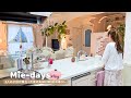 226.【猫3匹と50代主婦の春の心地良い日常🌸】リビングに可愛いメイク収納💄│春色ごはんレシピ｜息子への荷物📦│猫たちのお散歩☀️