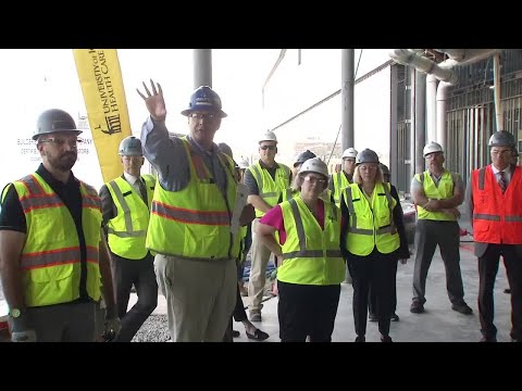 Officials Tour Construction for UIHC North Liberty Site