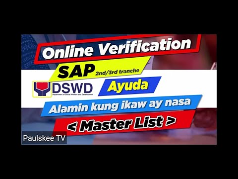 DSWD SAP Online Verification | 2nd and 3rd Tranche | Ayuda 2021