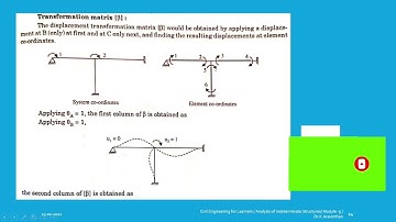 Matrix stiffness method 5-3| Frame analysis | Analysis of Indeterminate Structures | 18cv52