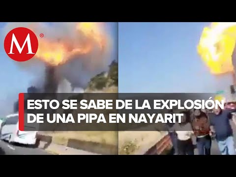 Así fue la explosión de pipa en Nayarit que dejó 14 muertos