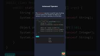 instanceof Operator (Java Operators)