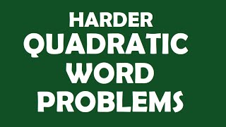Famous More Challenging Quadratic Word Problems Profile