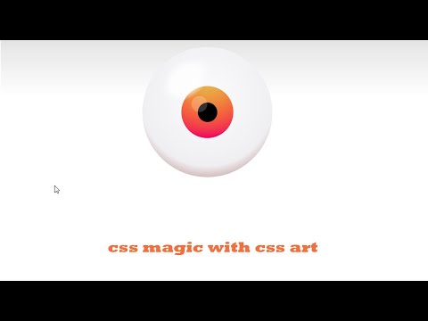pure css eye ball animation।। css art