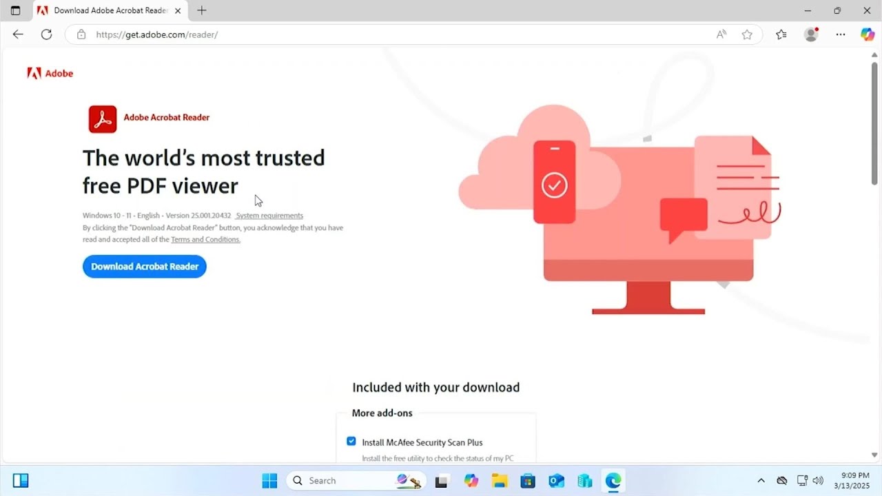 ติดตั้ง Adobe Acrobat Reader Free PDF viewer 2025 - YouTube