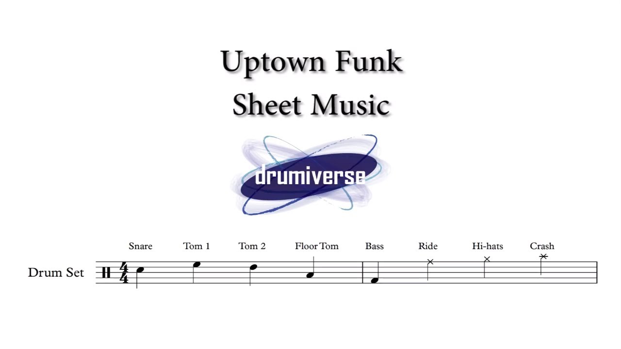 Uptown Funk Drum Chart