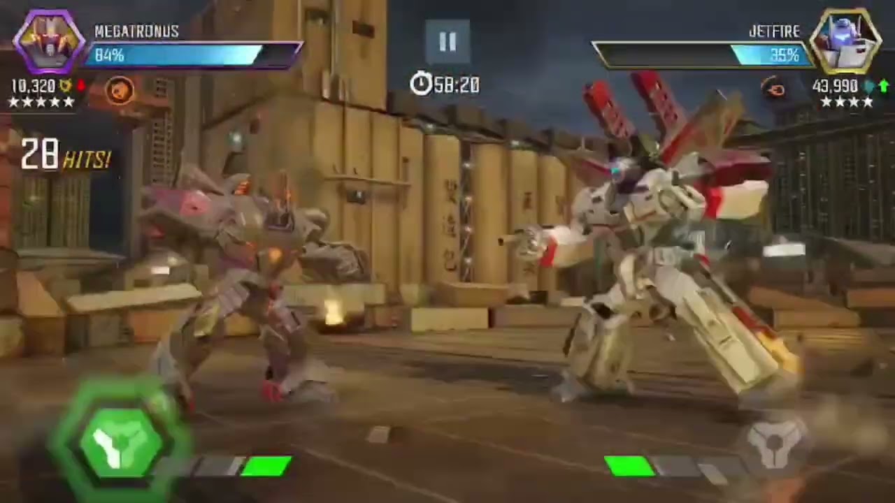 [Transformer Forged to Fight] Extreme Finger Control - Megatronus vs JetFire #netflix #kabam