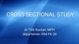 Apa itu Penelitian Cross Sectional?