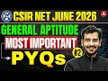 CSIR NET June 2026 General Aptitude | Most Important PYQs | Complete Practice