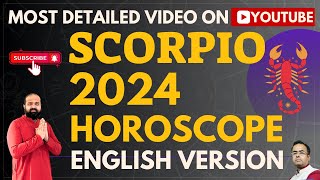 Scorpio 2024 Horoscope Predictions in English | Vedic Astrology Yearly | Scorpio Zodiac 2024 #2024