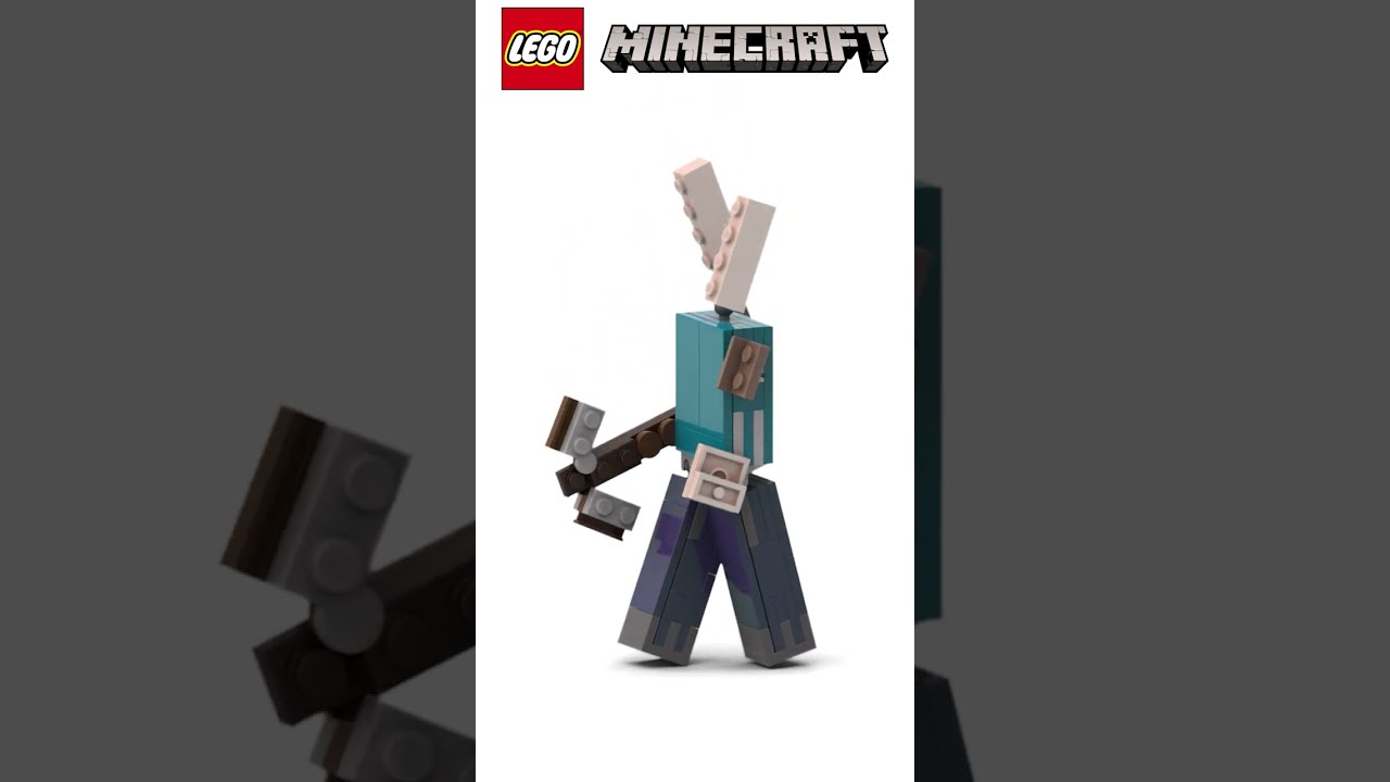 LEGO Minecraft Big Figure Steve Building Animation