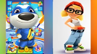 Talking Tom Hero Dash VS Subway Surf - Super Ben - Gameplay iOS, Android screenshot 3