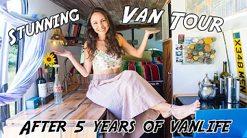 VAN TOUR 2019 | after 5 years + 5 TINY HOMES | Sprinter Van Conversion