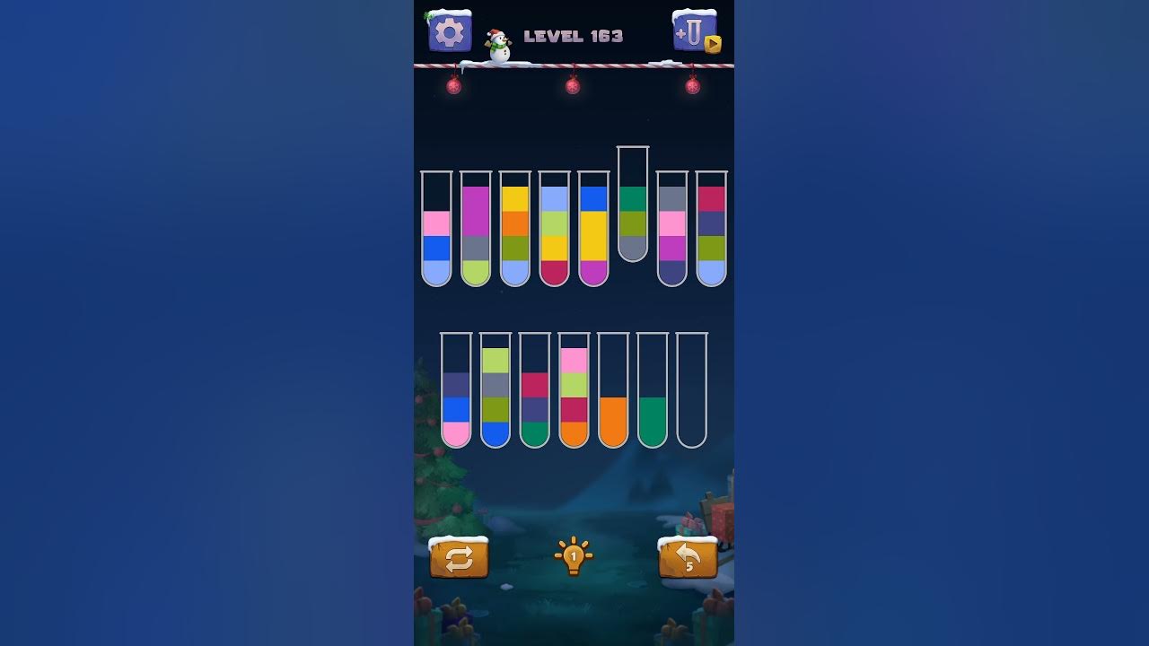 Игра уровень 163. Water Soft Puzzle 163 уровень. Level 163 Water sort. Как пройти 163 уровень Water sort.