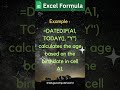 How do you calculate the age based on a birthdate in Excel