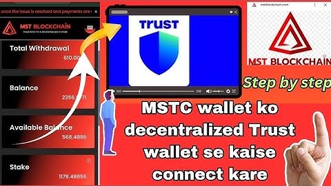 🙏MST Blockchain 🙏 MST wallet ko decentralized trust wallet se kaise connect kare||