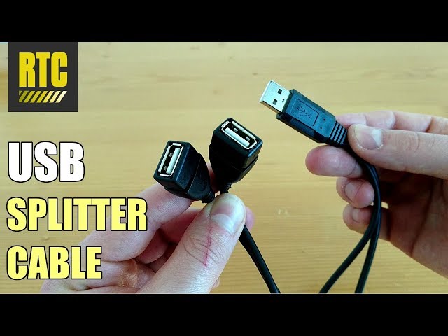 Frontier symmetri Conform Double USB Splitter Cable Adapter 1 Male to 2 Female Port Extension Hub -  YouTube