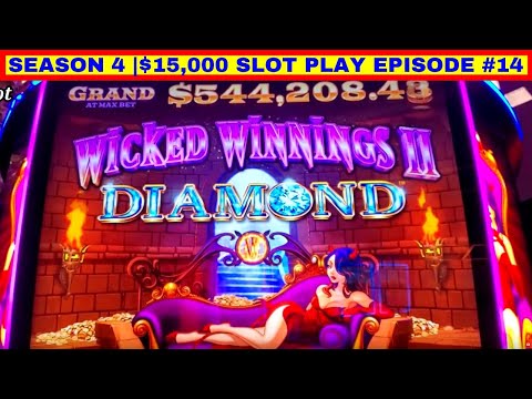 ★NEW ! WICKED WINNINGS II DIAMOND Slot Machine Max Bet Bonuses | Season 4 | Episode #14