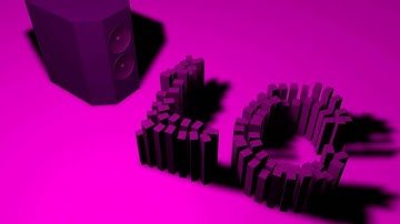 Cinema 4D Sound effector with speakers