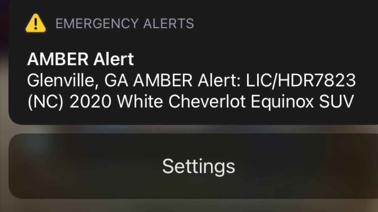 AMBER ALERT EAS 22 (1/7/2021) YouTube