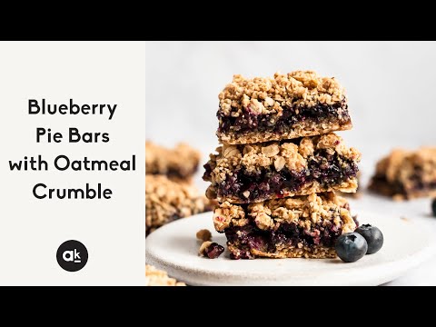 Blueberry Pie Bars with Oatmeal Crumble (vegan & gluten free)