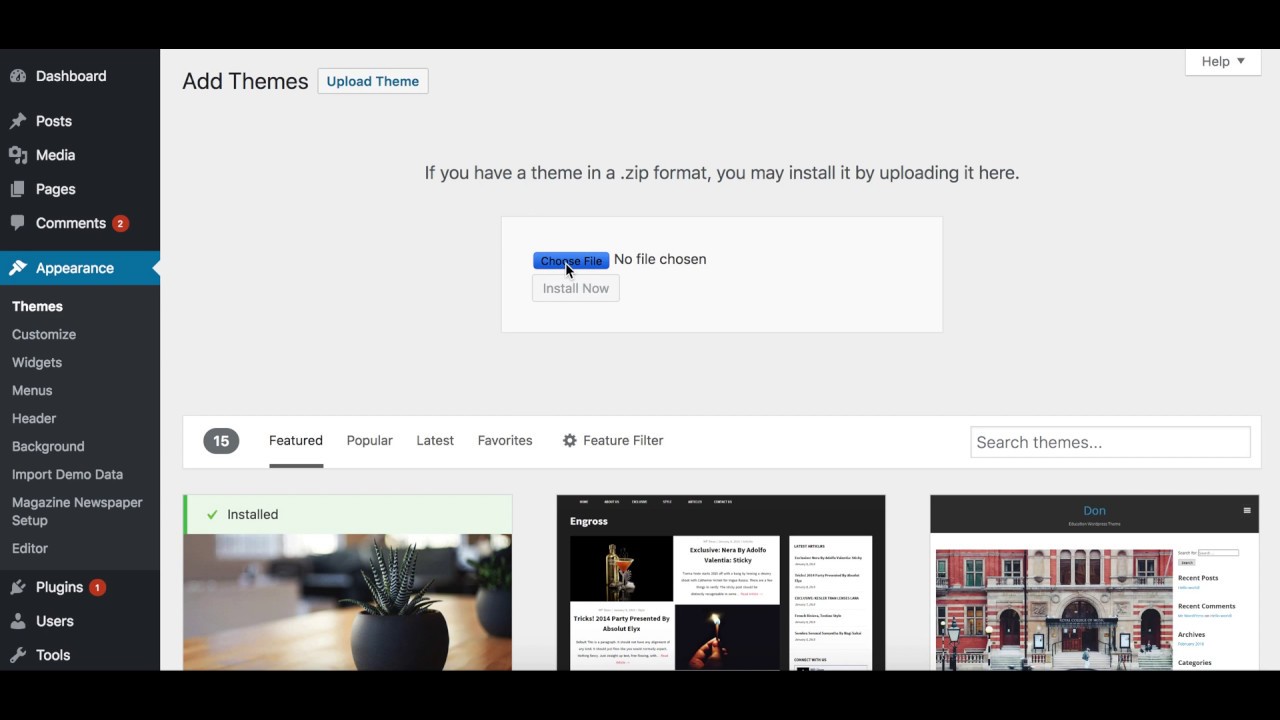 Installation Magazine Newspaper Pro Theme | Magazine Newspaper Website