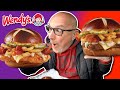 Wendy's Pretzel Bacon Pub Cheeseburger VS Spicy Chicken Pretzel Bacon Pub Sandwich