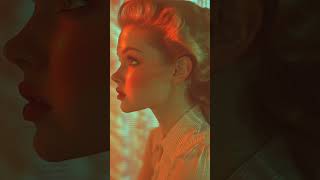 Celeste Rynn The Binary Muse Retro-Futurist Portrait In Neon Light