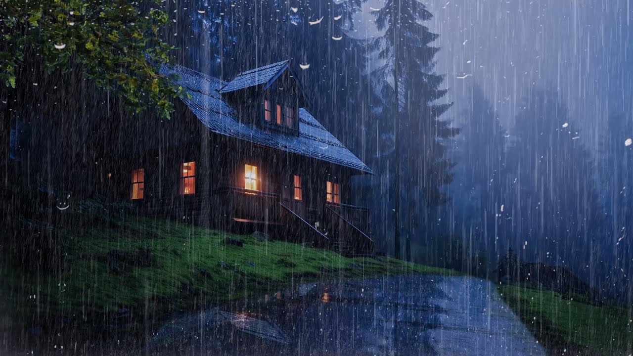 Fall Asleep With The Soothing Sounds Of Rain And Thunder | Study, ASMR, Relax with Rain Sounds